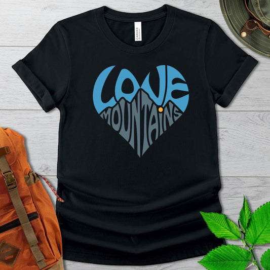 Love Mountains Heart Tshirt