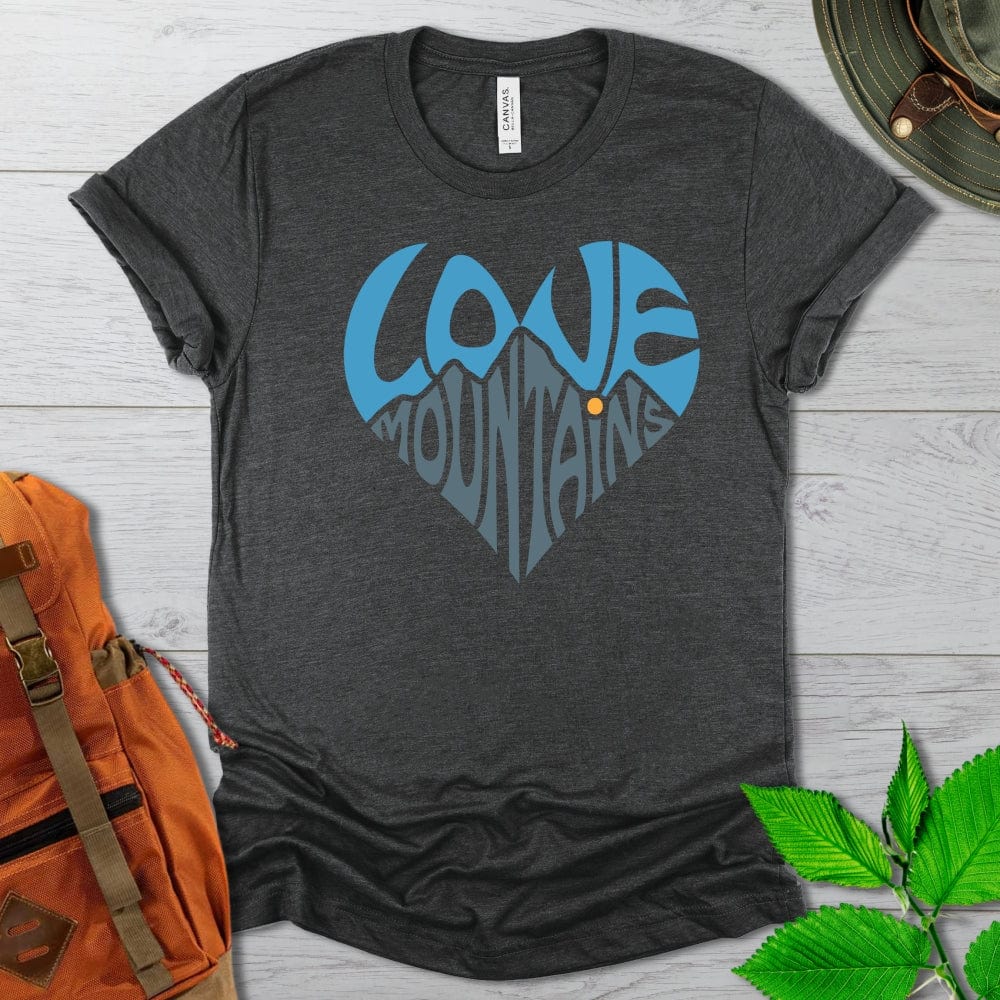 Love Mountains Heart Tshirt