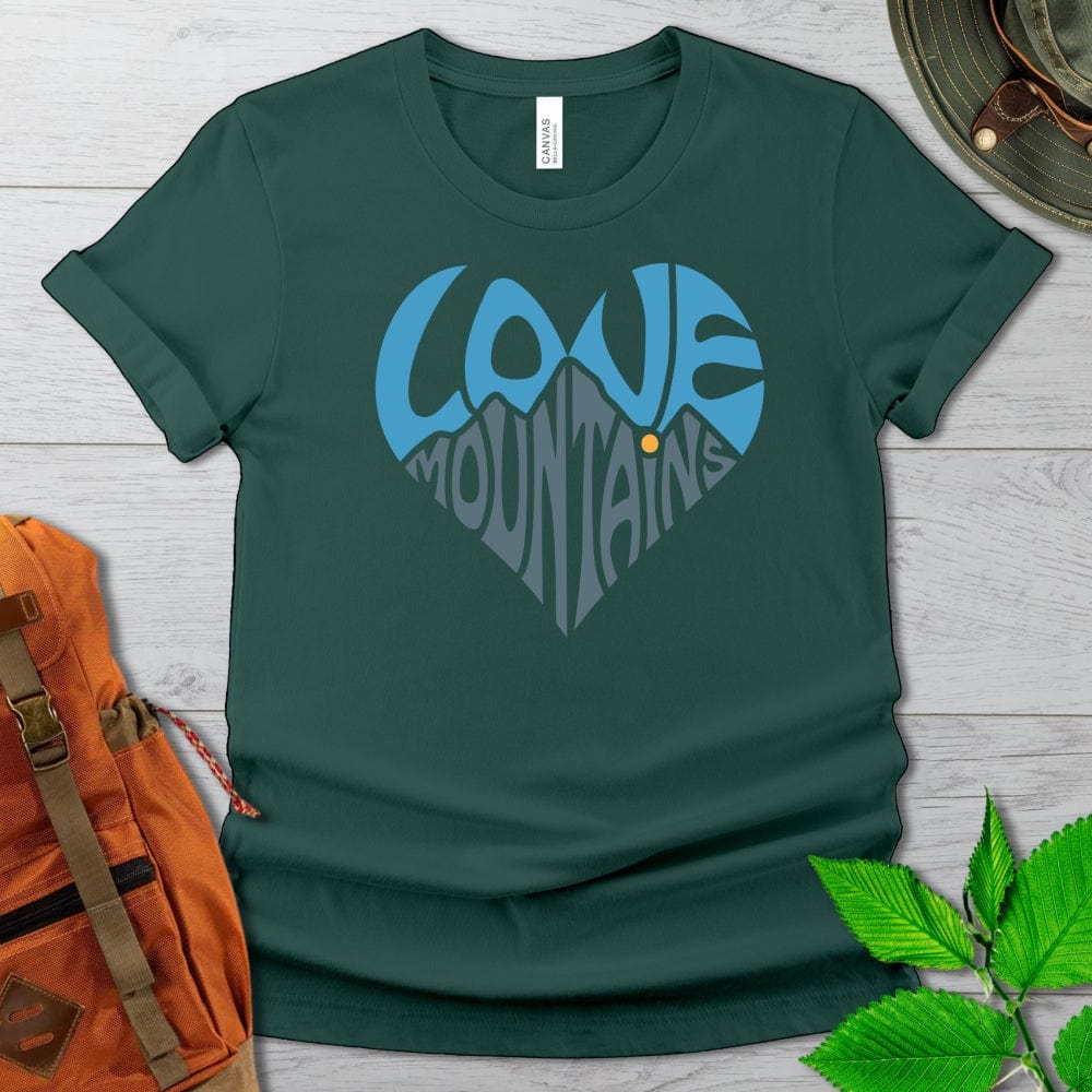 Love Mountains Heart Tshirt