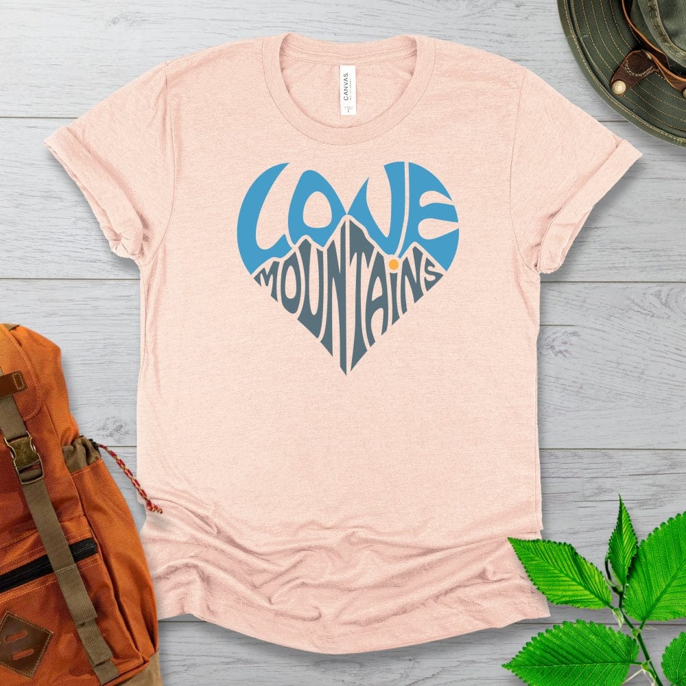 Love Mountains Heart Tshirt