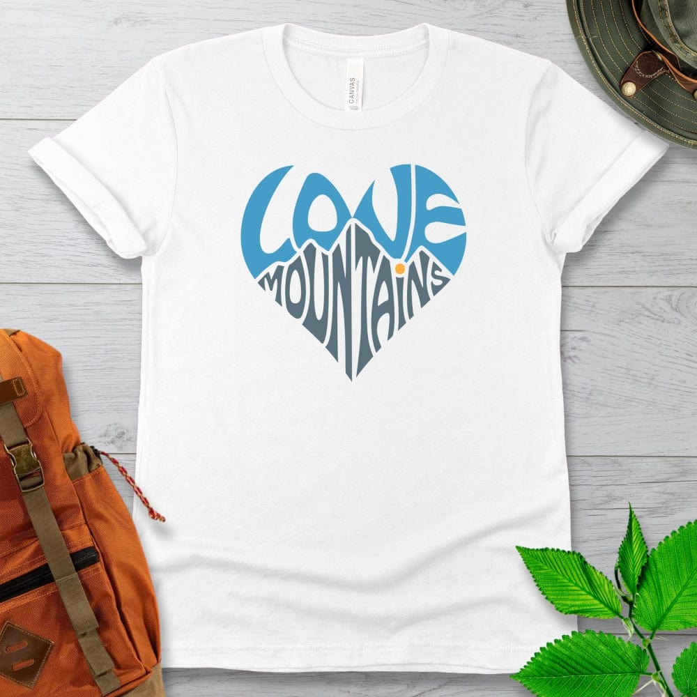 Love Mountains Heart Tshirt