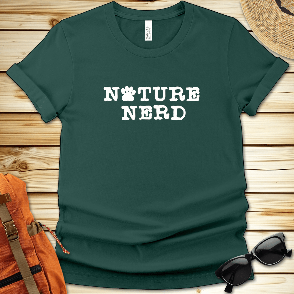 Nature Nerd Paw Print Tshirt