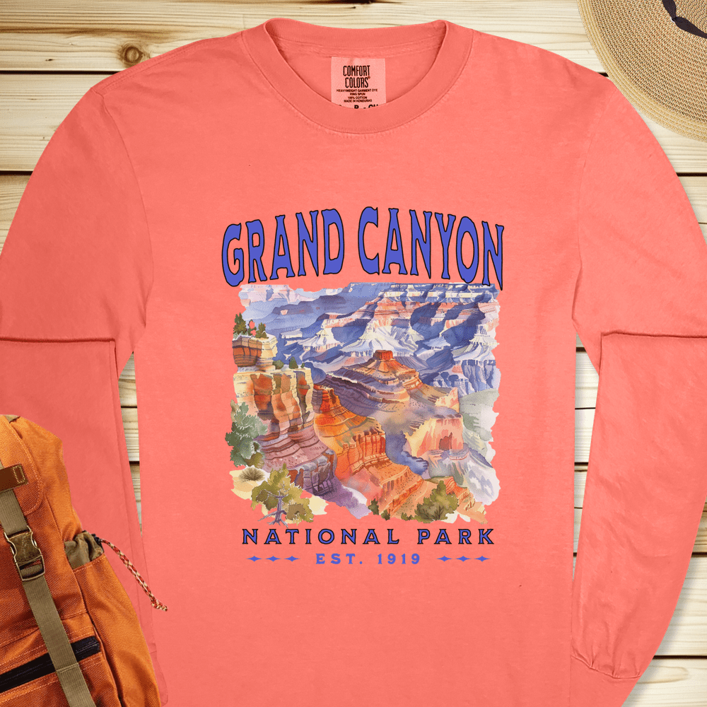 Grand Canyon National Park Watercolor Long Sleeve Tshirt