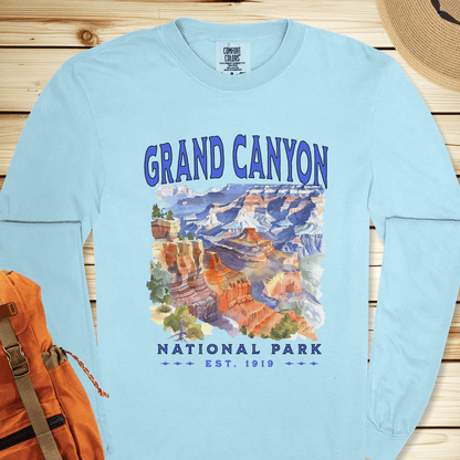 Grand Canyon National Park Watercolor Long Sleeve Tshirt