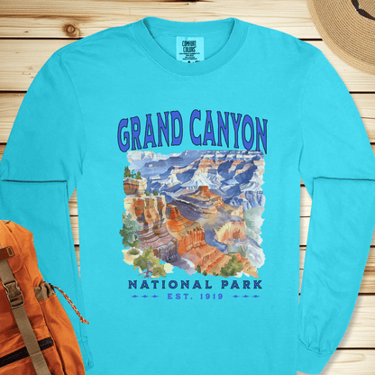 Grand Canyon National Park Watercolor Long Sleeve Tshirt