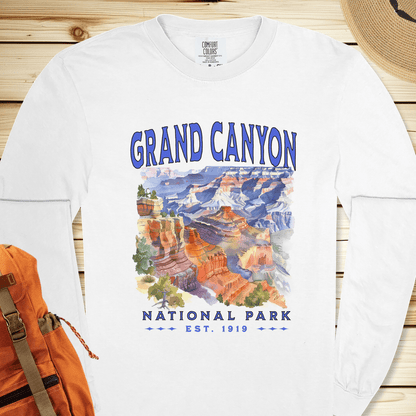 Grand Canyon National Park Watercolor Long Sleeve Tshirt