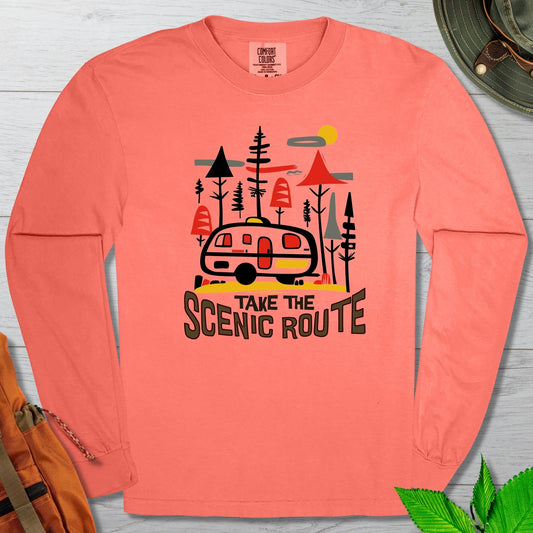 Take The Scenic Route Camper Long Sleeve Tshirt