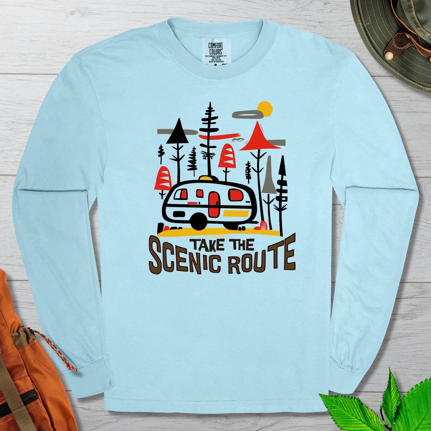 Take The Scenic Route Camper Long Sleeve Tshirt