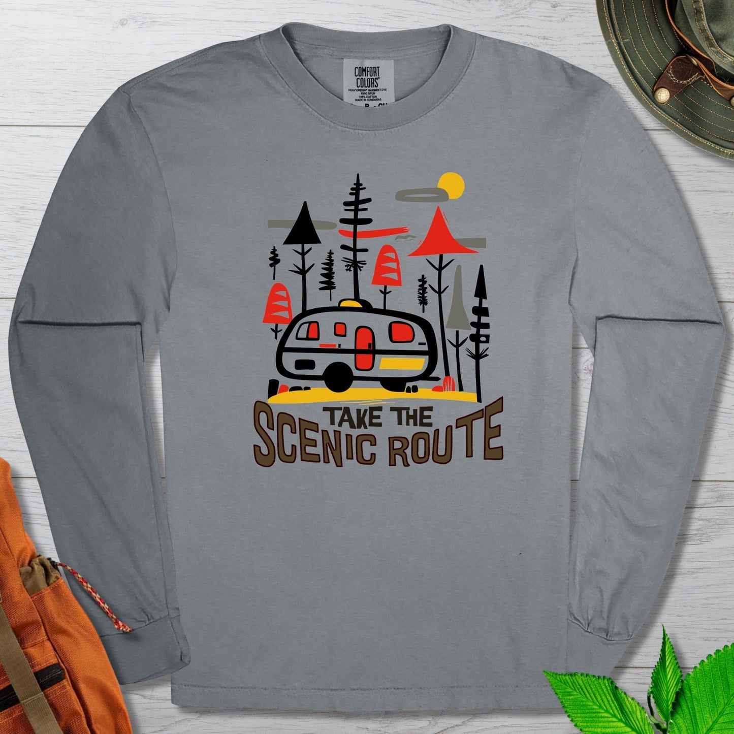 Take The Scenic Route Camper Long Sleeve Tshirt