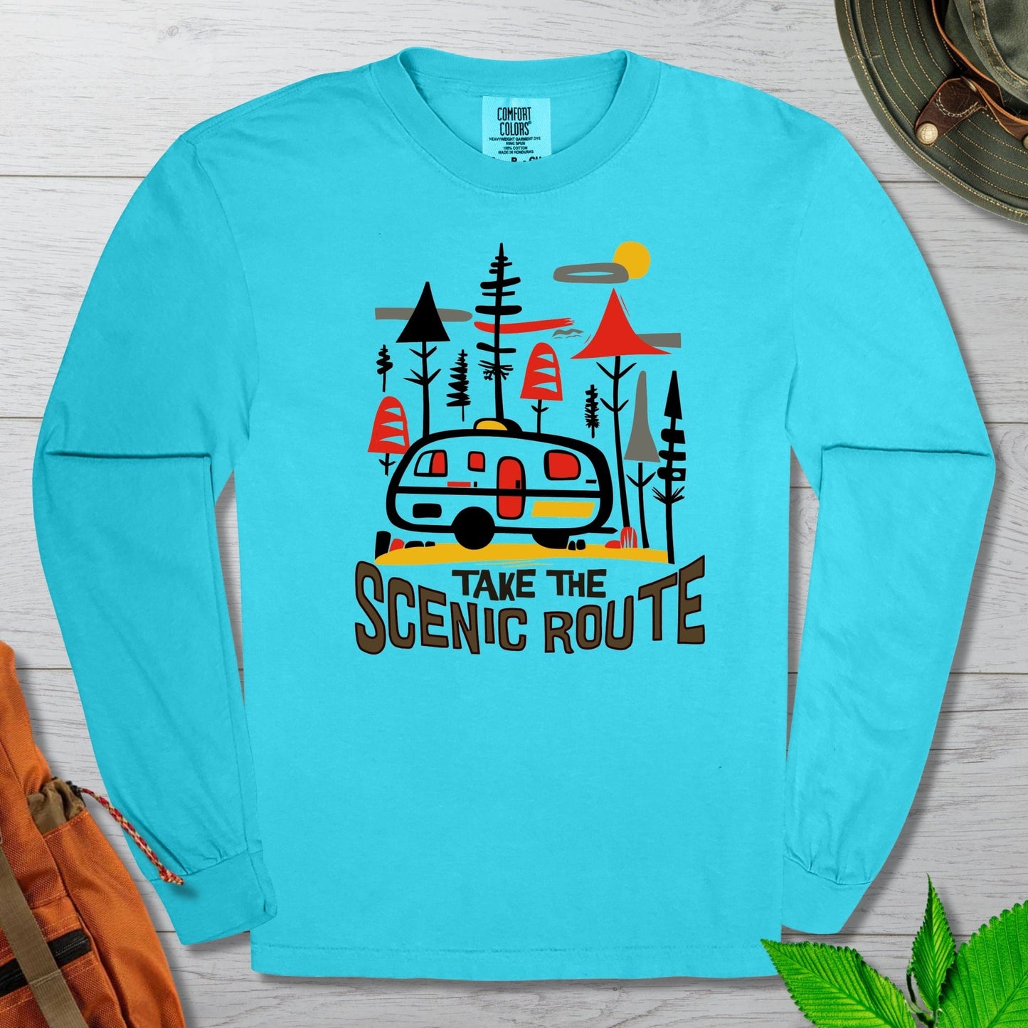 Take The Scenic Route Camper Long Sleeve Tshirt