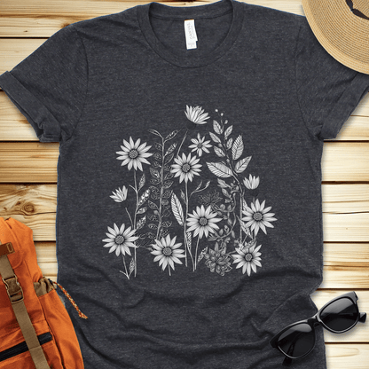 Monochrome WildFlowers Tshirt