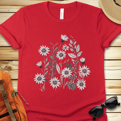 Monochrome WildFlowers Tshirt
