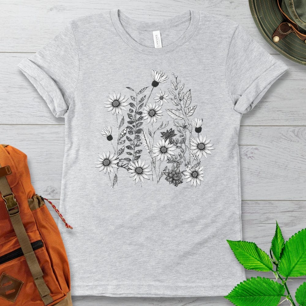 Monochrome WildFlowers Tshirt