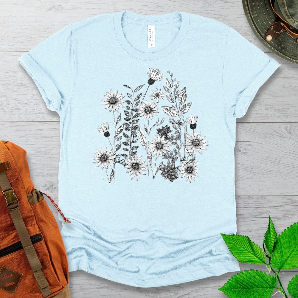 Monochrome WildFlowers Tshirt