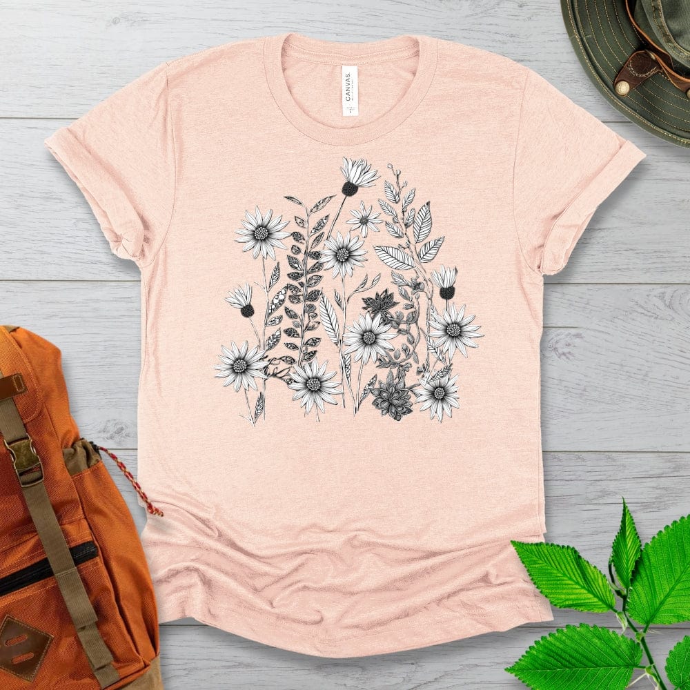 Monochrome WildFlowers Tshirt