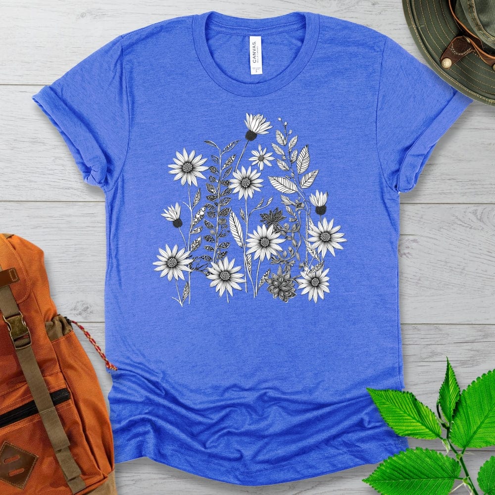 Monochrome WildFlowers Tshirt