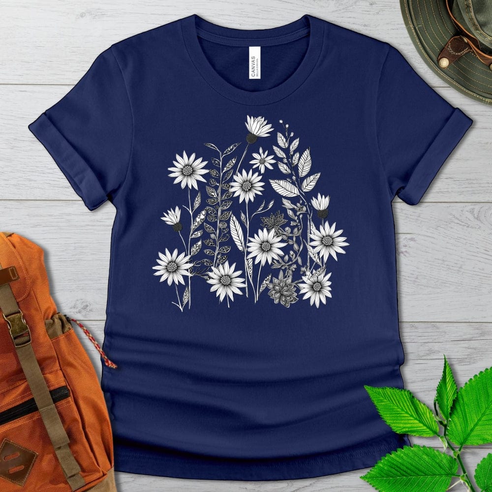 Monochrome WildFlowers Tshirt