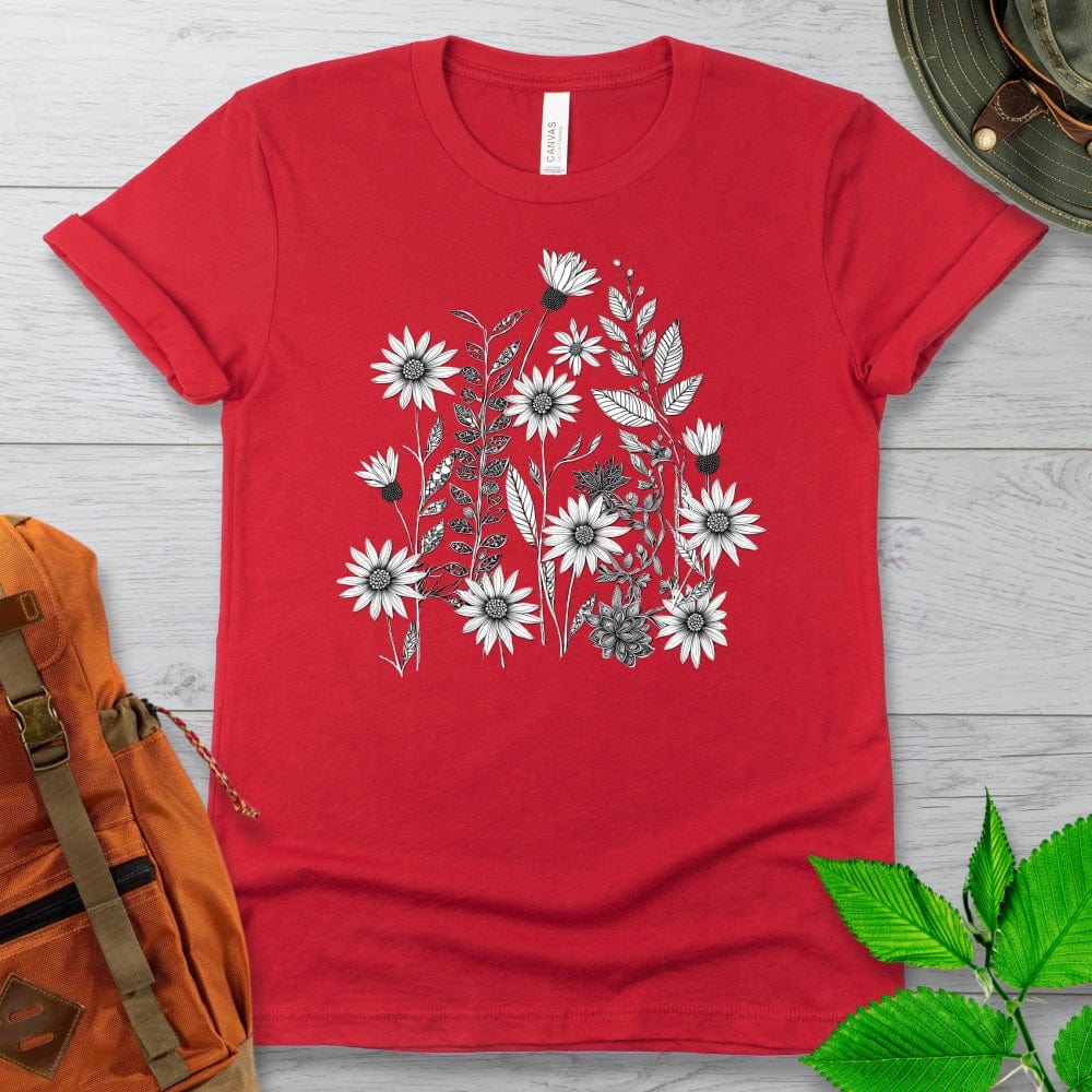 Monochrome WildFlowers Tshirt