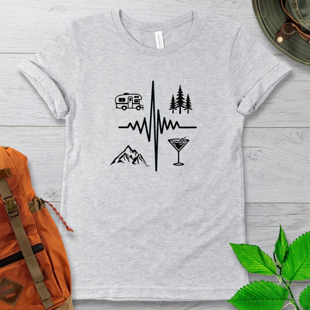 Camper Martini EKG Tshirt Light Colors