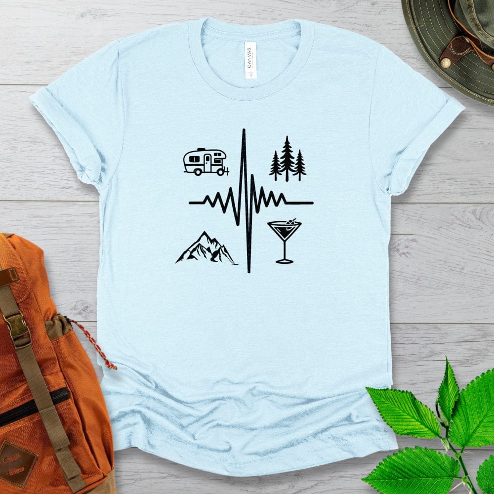 Camper Martini EKG Tshirt Light Colors