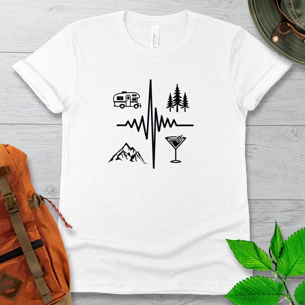 Camper Martini EKG Tshirt Light Colors