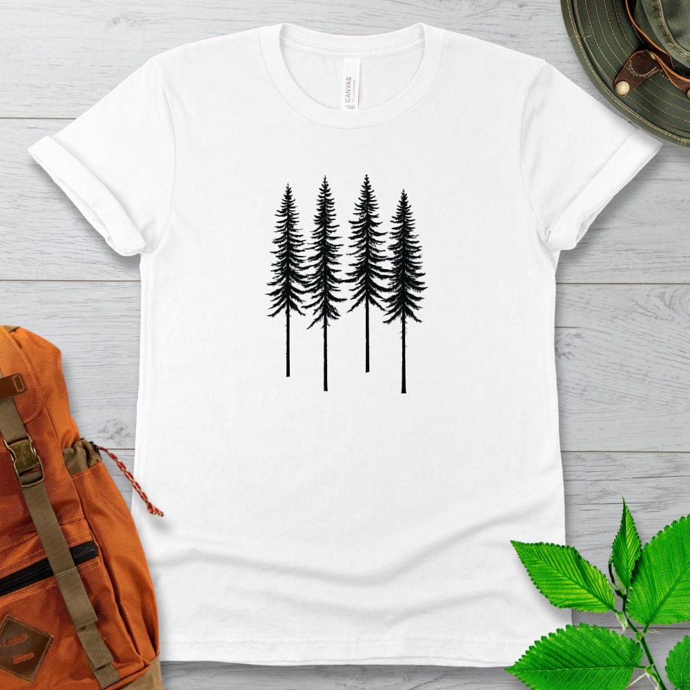 Monochrome Forest Tshirt Light Colors