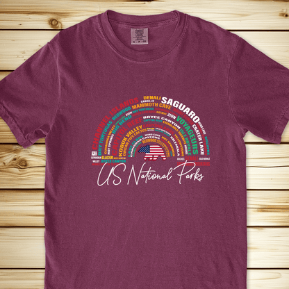 National Parks Word Art Relaxed Fit Tee