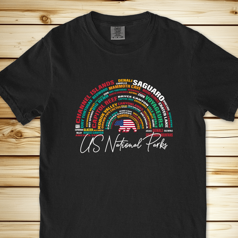 National Parks Word Art Relaxed Fit Tee