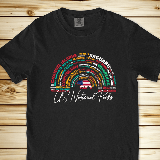 National Parks Word Art Relaxed Fit Tee - Ramblin Road
