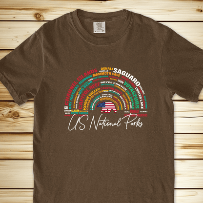 National Parks Word Art Relaxed Fit Tee