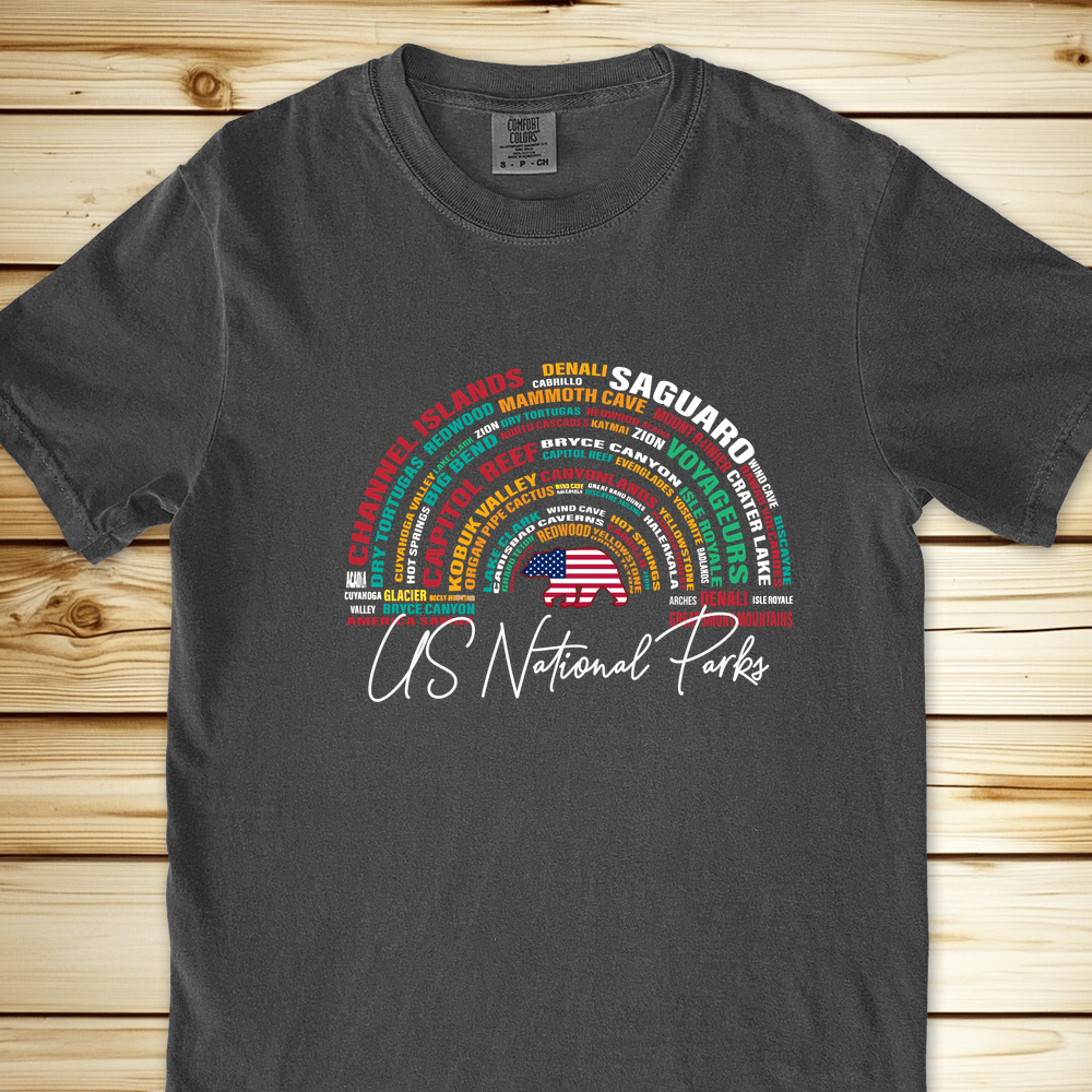 National Parks Word Art Relaxed Fit Tee