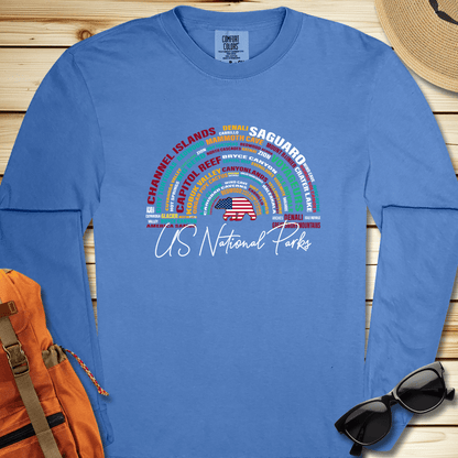 National Parks Word Art Long Sleeve Tshirt
