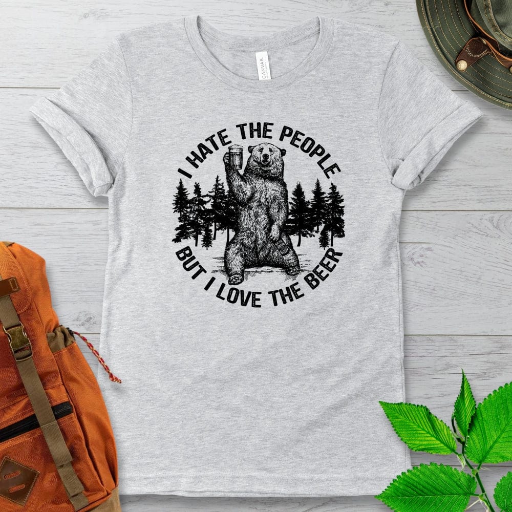 Hate The People Love The Beer Camping Tshirt