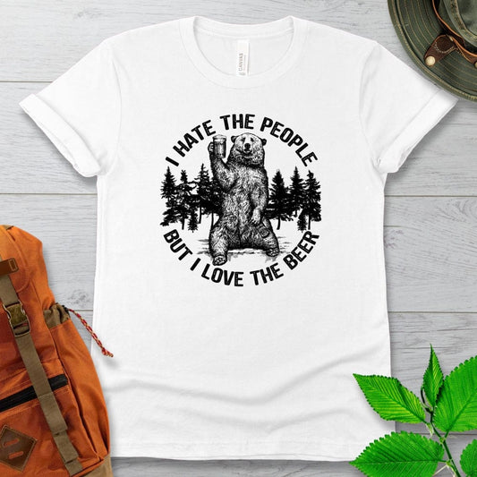 Hate The People Love The Beer Camping Tshirt