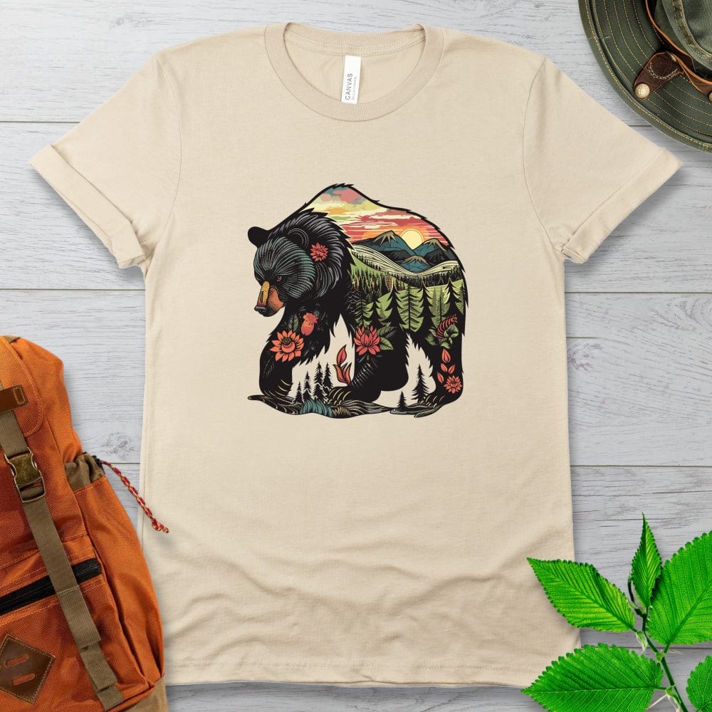 Nature Bear Illustration Tshirt