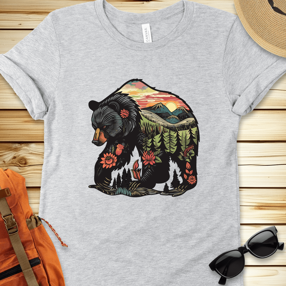 Nature Bear Illustration Tshirt