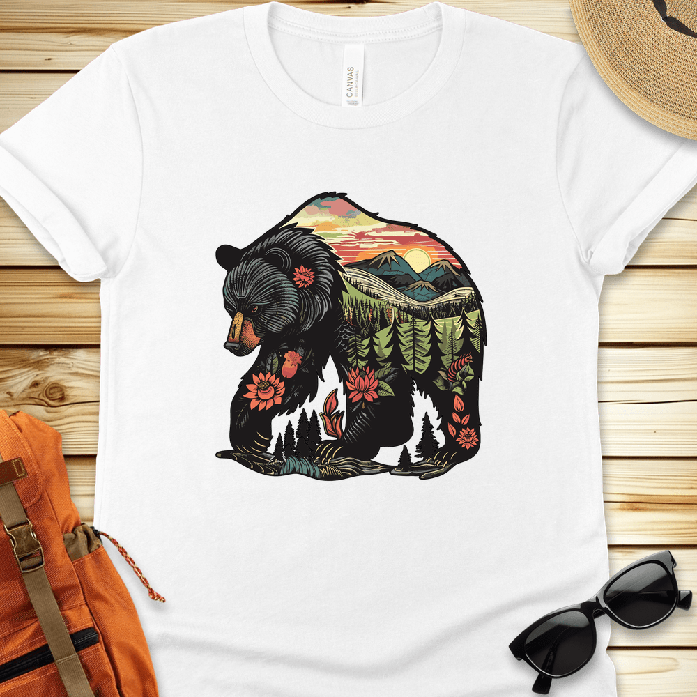 Nature Bear Illustration Tshirt