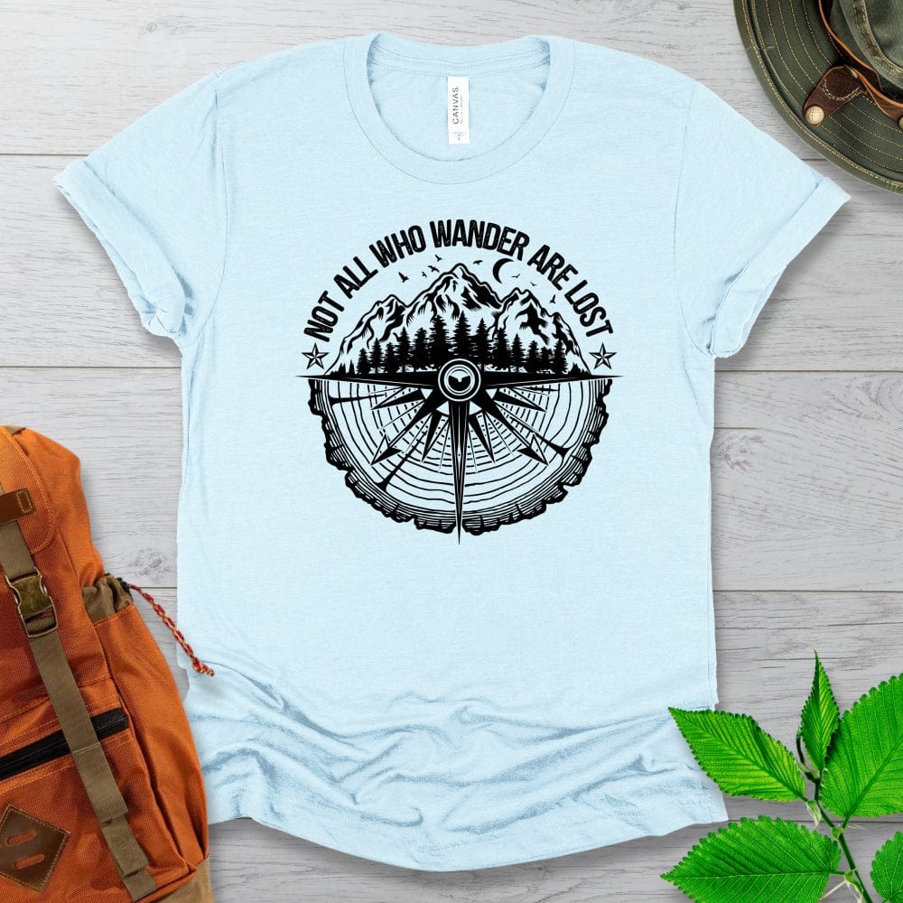 Not All Who Wander Compass Tshirt