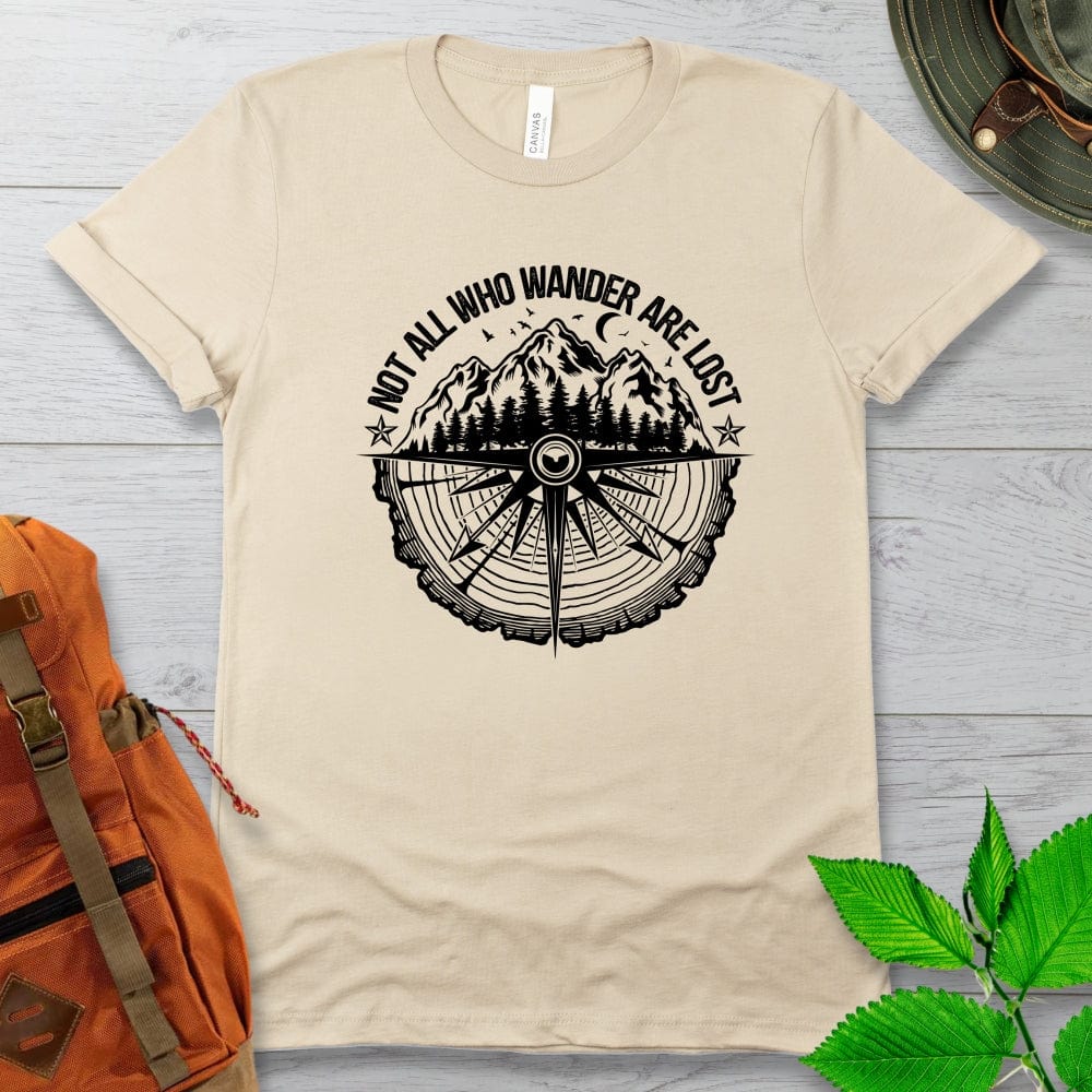 Not All Who Wander Compass Tshirt