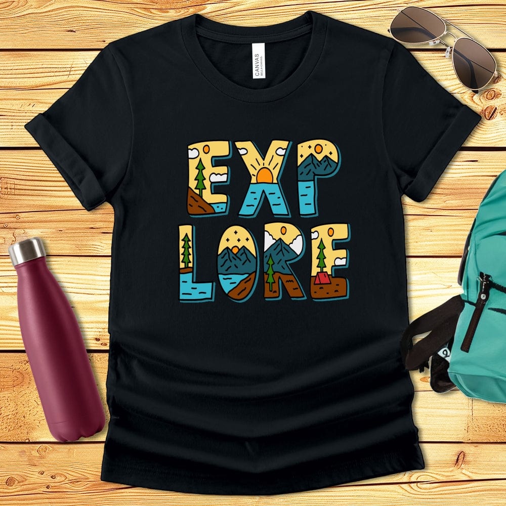 Explore Letter Art Tshirt