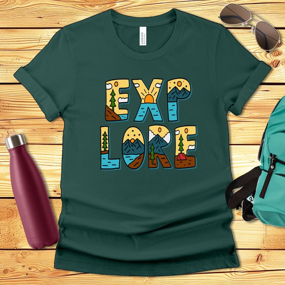 Explore Letter Art Tshirt