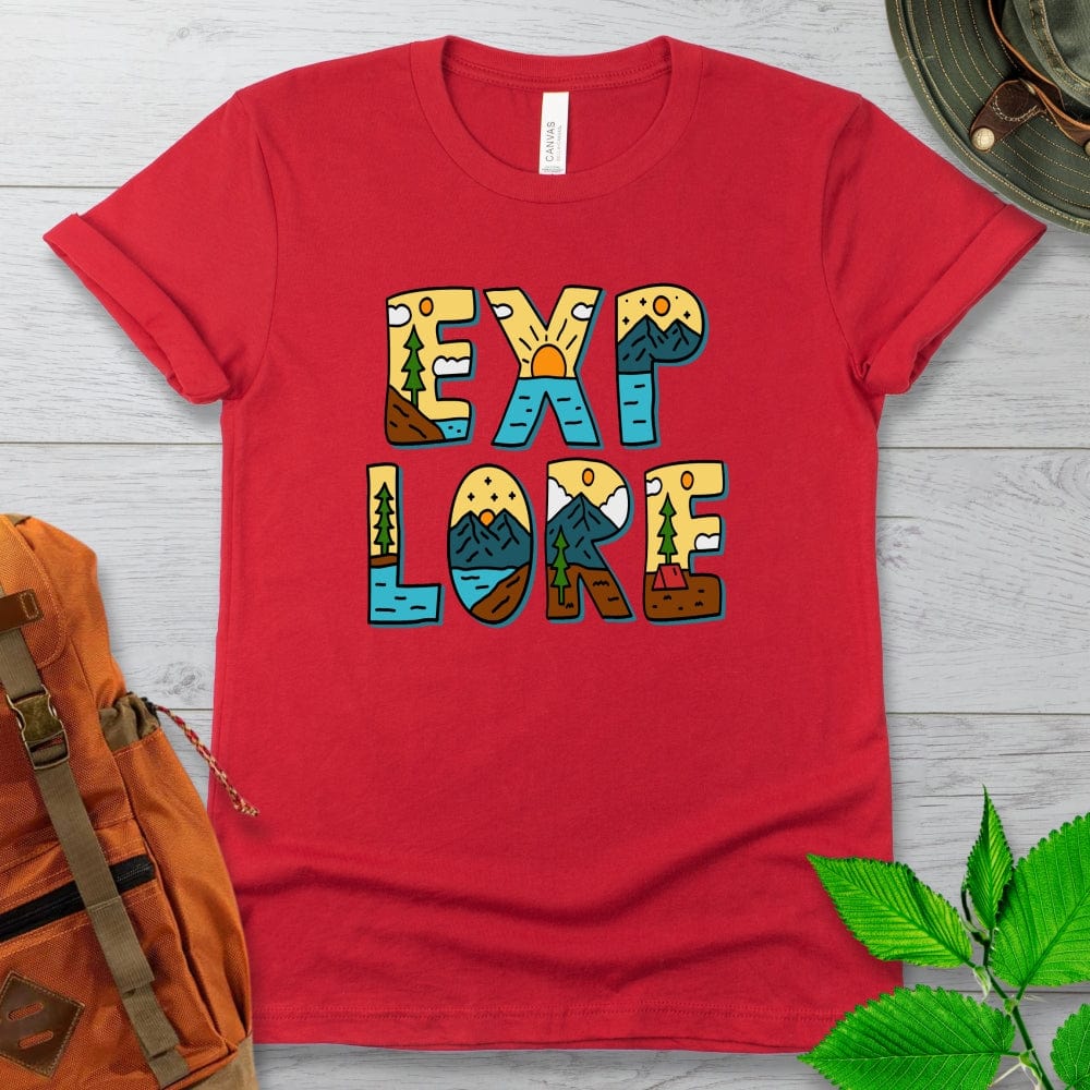 Explore Letter Art Tshirt