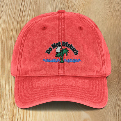 Vintage 'Do Not Disturb' Embroidered Baseball Cap
