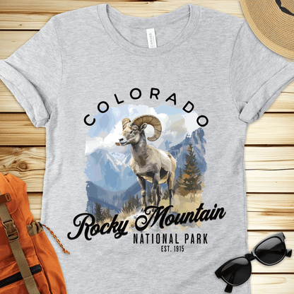 Rocky Mountain National Park Watercolor Tshirt