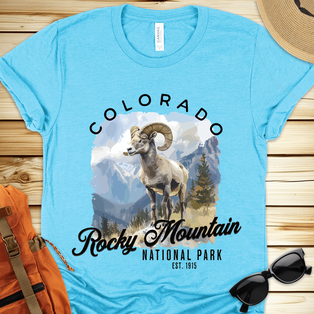 Rocky Mountain National Park Watercolor Tshirt