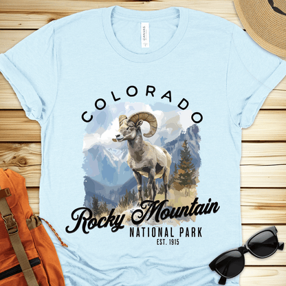 Rocky Mountain National Park Watercolor Tshirt
