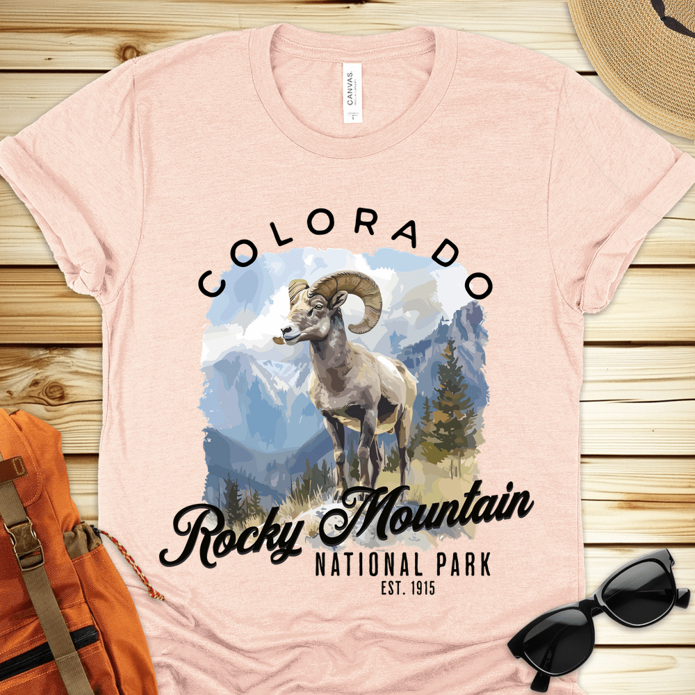 Rocky Mountain National Park Watercolor Tshirt