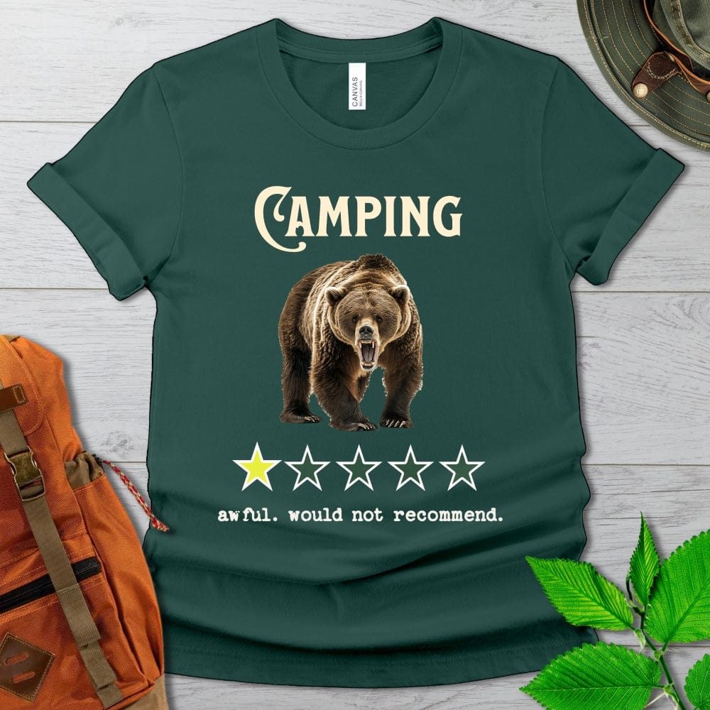 Funny Camping Would Not Recommend Tshirt