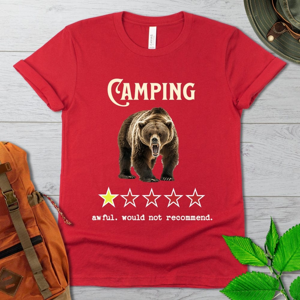 Funny Camping Would Not Recommend Tshirt