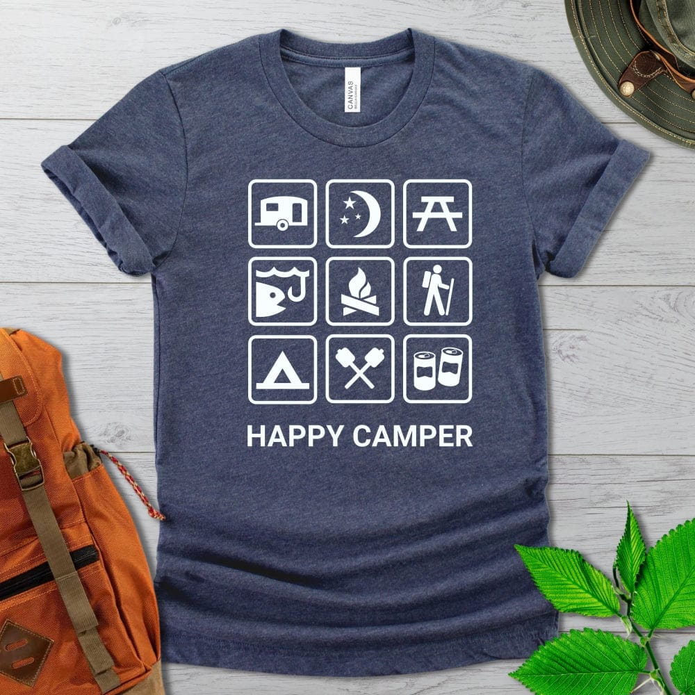 Happy Camper Campground Signs Tshirt